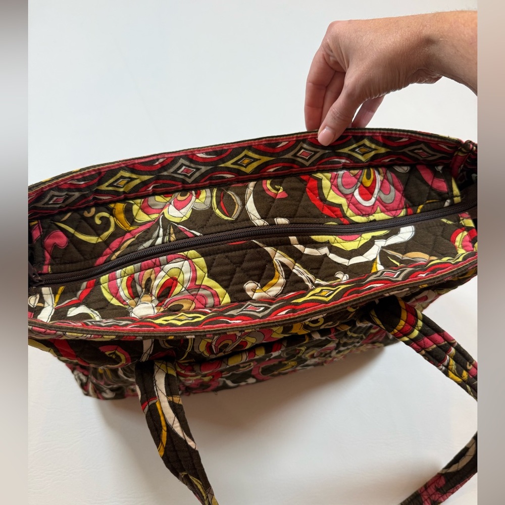 Vera Bradley Puccini zipper bag / tote wear on handles, retired 2013 pattern - Picture 4 of 9